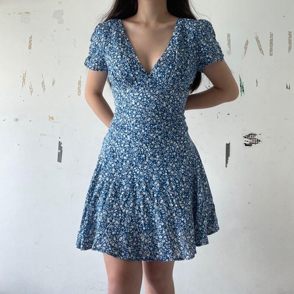 Princess Polly The Sting Mini Dress Blue Size (XS)